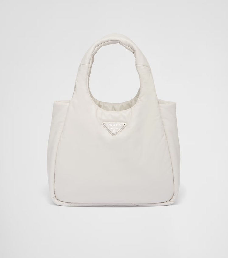 Prada Small Leather Tote Bag in Metallic — UFO No More